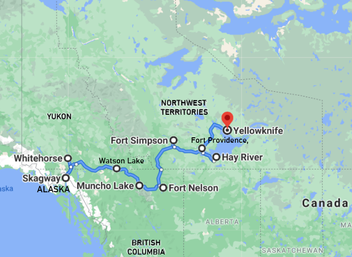 Ruby Range Adventure Discover Yukon and NWT Trip Map